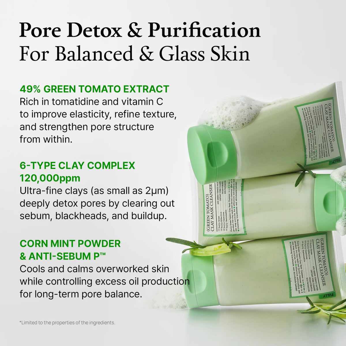 FULLY Green Tomato Clay Mask Cleanser 4.05 fl oz