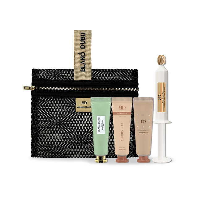 Blanc Dubu Nuborn Cell Trial Kit | 4-Piece Mini Bestseller Discovery Set with Mesh Pouch