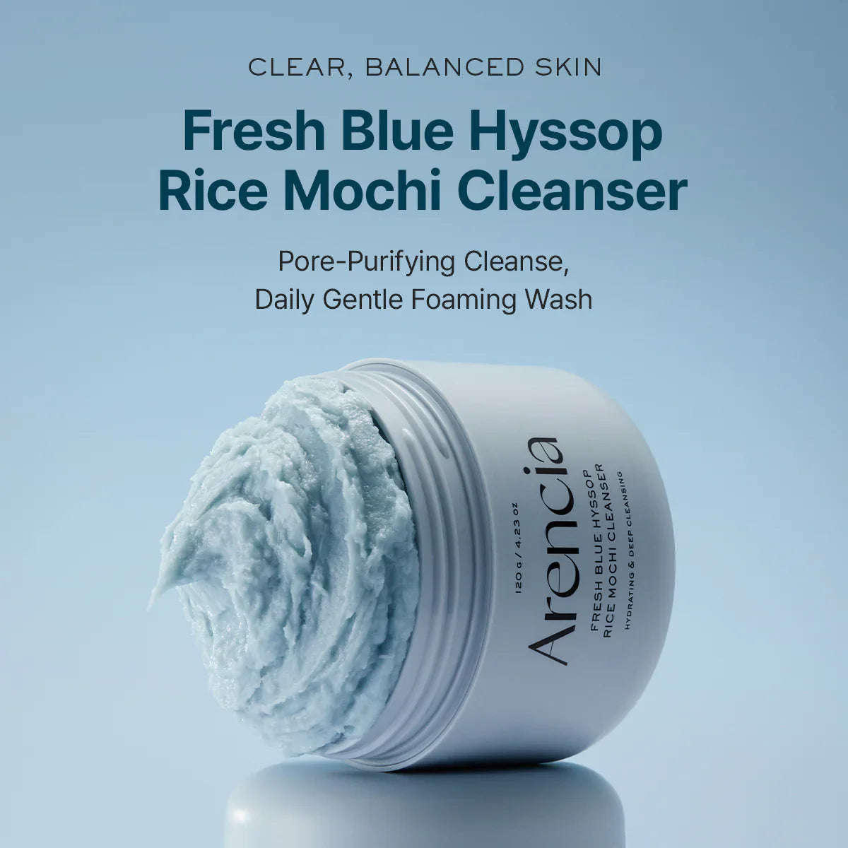 [Arencia] Fresh Blue Hyssop Rice Mochi Cleanser (120g/4.23fl.oz)
