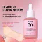 Anua Peach 70% Niacinamide Serum (30ml / 1.01 fl. oz.) | K-Beauty Glass Skin Serum & Glow Booster