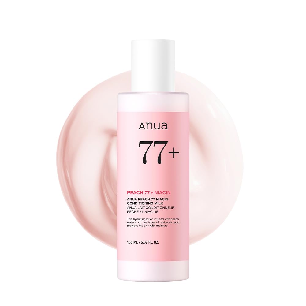 Anua Peach 77 Niacin Conditioning Milk (150ml / 5.07 fl. oz.) | K-Beauty Hydrating Emulsion & Milky Lotion