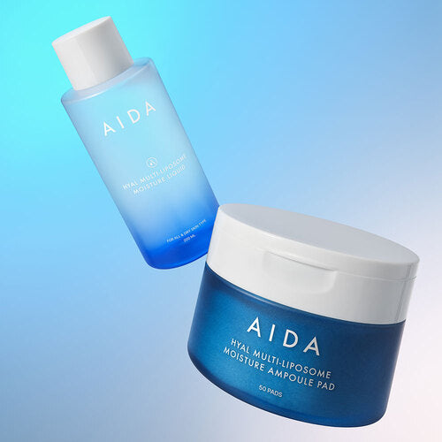 AIDA Hyal Multi-Liposome Moisture Ampoule Pad Kit 200 ml / 6.76 fl oz (50 Sheets)