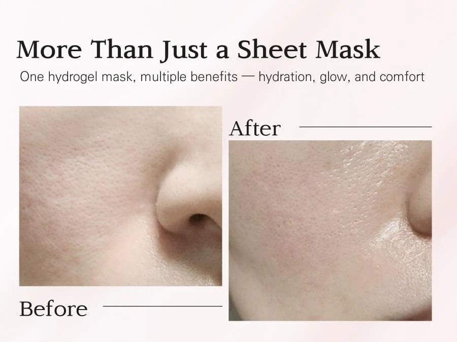 Blanc Dubu Nuborn Cell Hydrogel Collagen Mask (4-Pack) | Hydrogel Firming Mask for Deep Hydration & Glass Skin Glow
