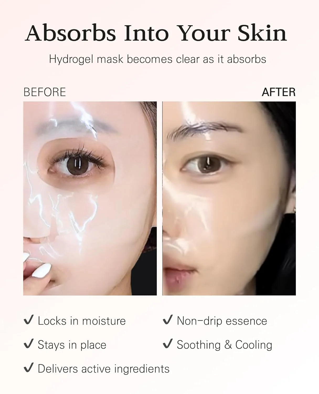 Blanc Dubu Nuborn Cell Hydrogel Collagen Mask (4-Pack) | Hydrogel Firming Mask for Deep Hydration & Glass Skin Glow