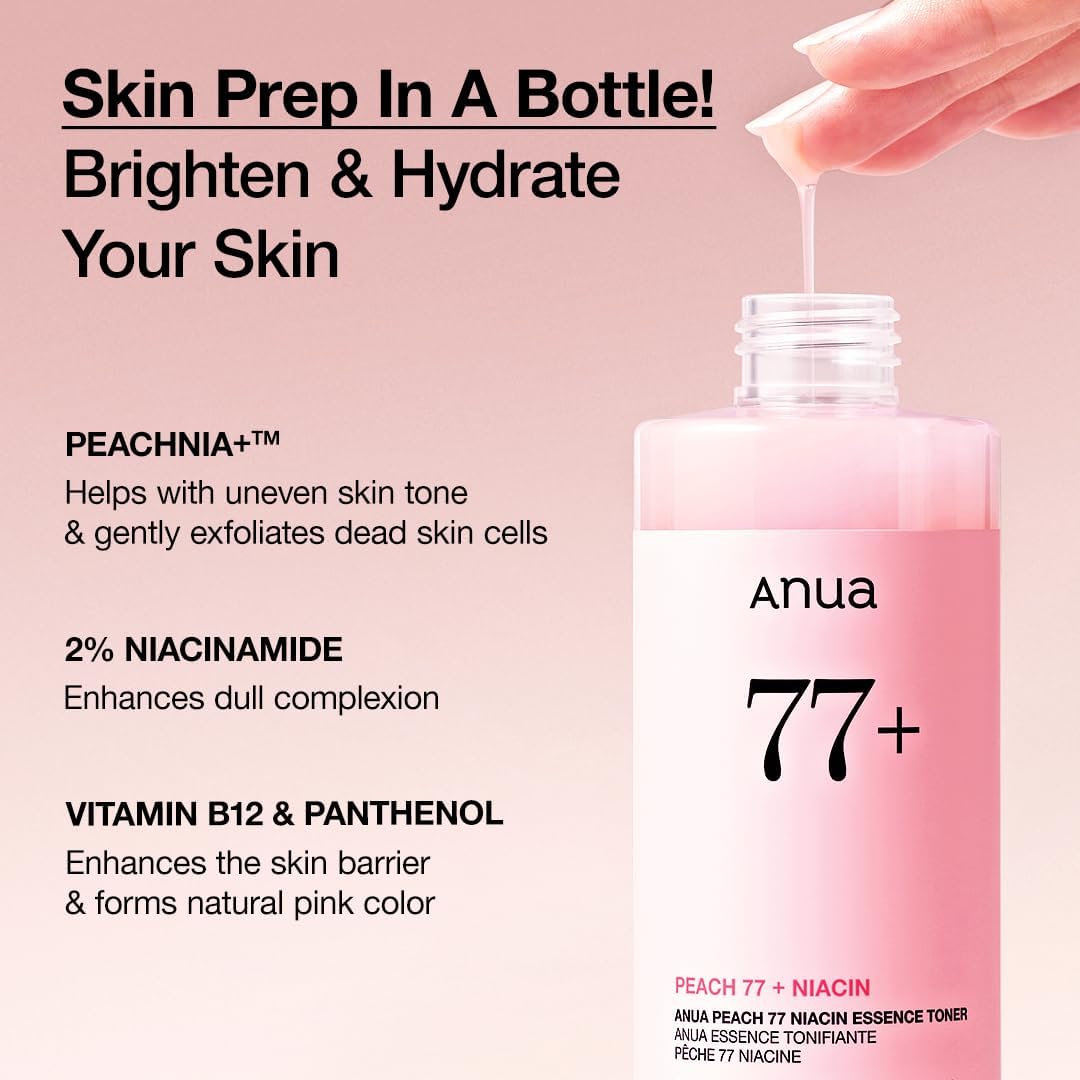 ANUA Peach 77 Niacin Essence Toner | Brightening & Hydrating Korean Toner