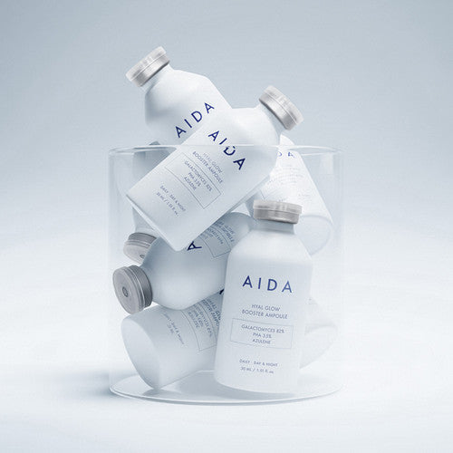 AIDA Hyal Glow Booster Ampoule 20ml | Galactomyces Hydrating & Brightening Serum for Smooth, Radiant Skin