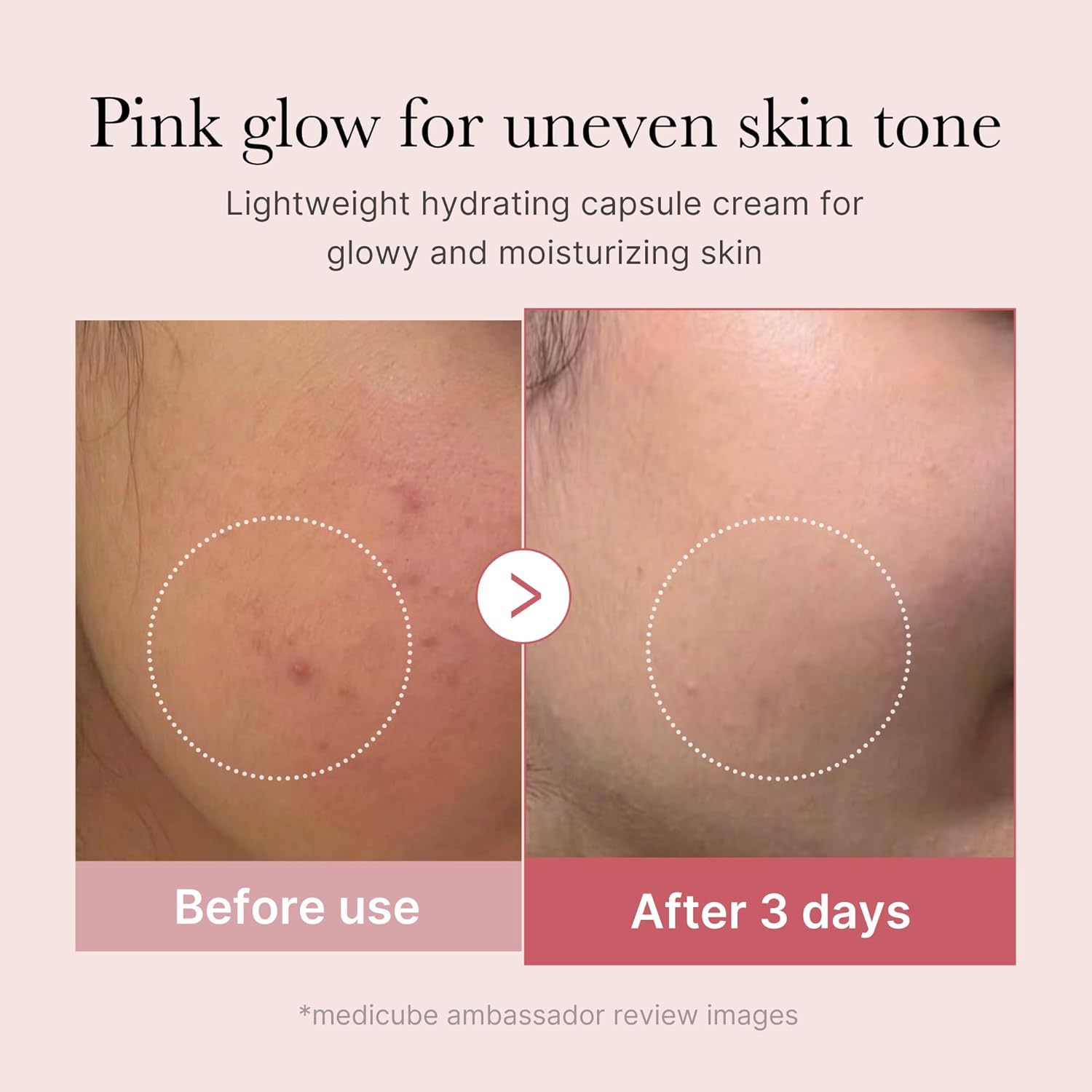 Medicube Salmon DNA PDRN Pink Collagen Capsule Cream (55g / 1.94 oz.) | K-Beauty Glass Glow & Elasticity Dual Cream