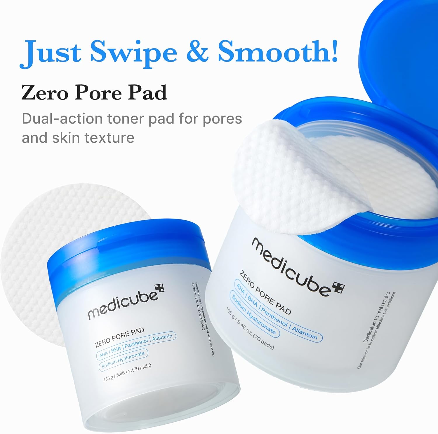 Medicube Zero Pore Pad (70pcs) | AHA BHA Exfoliating Toner Pads for Pore Care & Smooth Skin