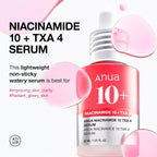 Anua Niacinamide 10% + TXA 4% Serum (30ml/1.01 fl.oz) | Dark Spot Correcting Brightening Serum