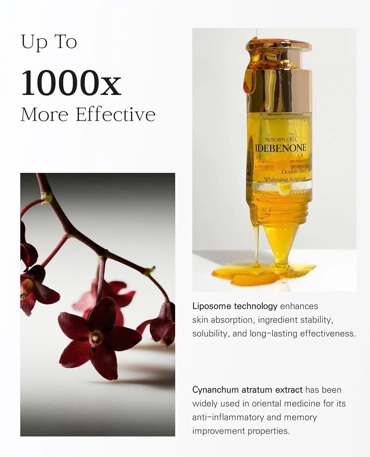 Blanc Dubu Nuborn Cell Idebenone Double Shot Ampoule | 33mL Anti-Aging Brightening Kit