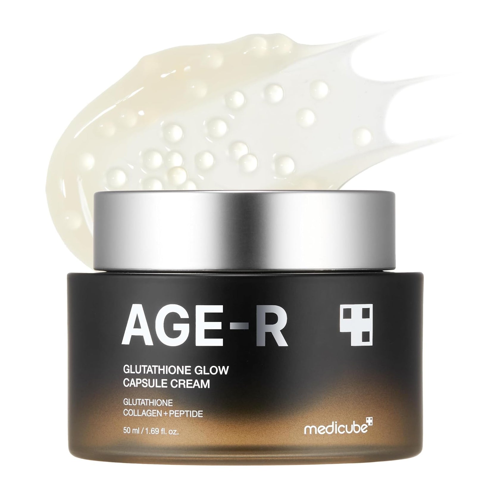 Medicube AGE-R Glutathione Glow Capsule Cream (50ml / 1.69 fl. oz.) | K-Beauty Brightening & Glass Glow Cream