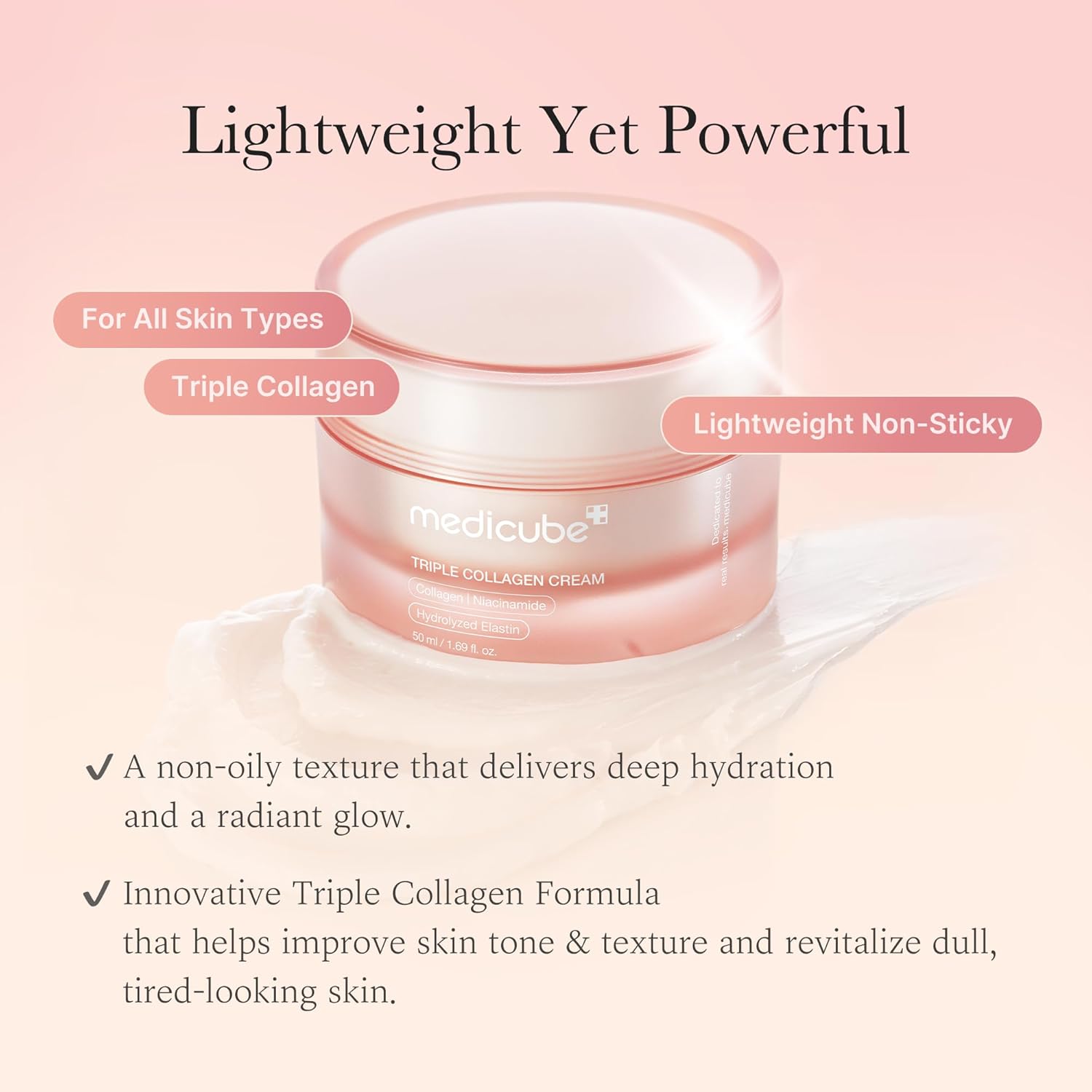 Medicube Triple Deep Erasing Cream | Firming & Anti-Aging Collagen Moisturizer