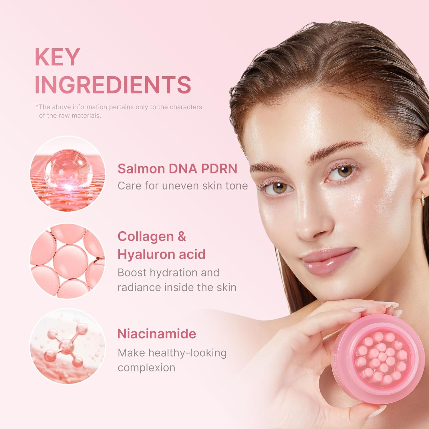 Medicube Salmon DNA PDRN Pink Collagen Capsule Cream (55g / 1.94 oz.) | K-Beauty Glass Glow & Elasticity Dual Cream