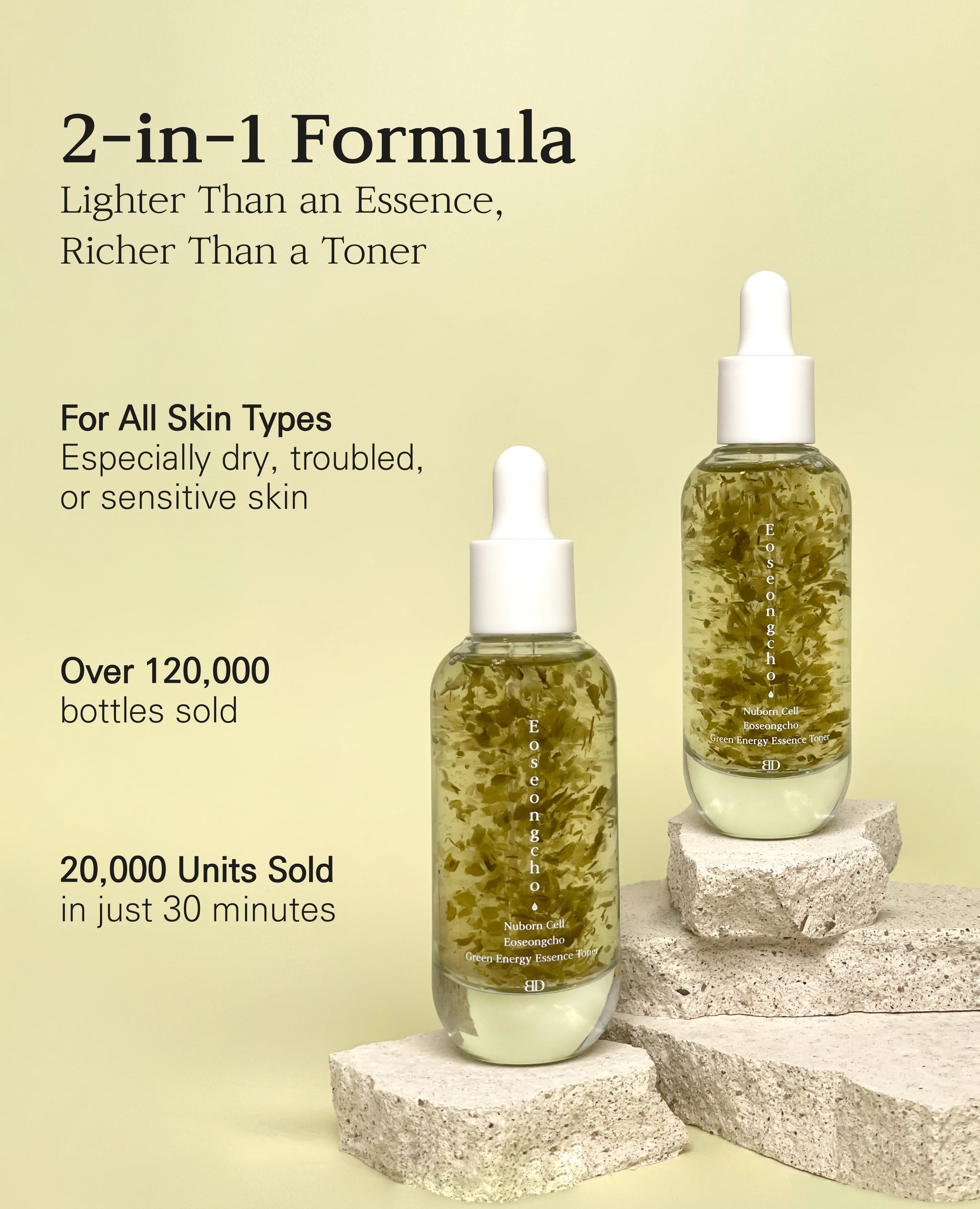 Blanc Dubu Nuborn Cell Heartleaf Green Energy Essence Toner | Heartleaf Essence Toner for Soothing Hydration & Barrier Care