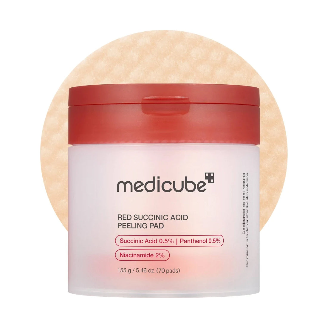 Medicube Red Succinic Acid Panthenol Pads (70 Pads) | Acne Clearing Toner Pads for Breakouts, Pores & Post-Acne Marks