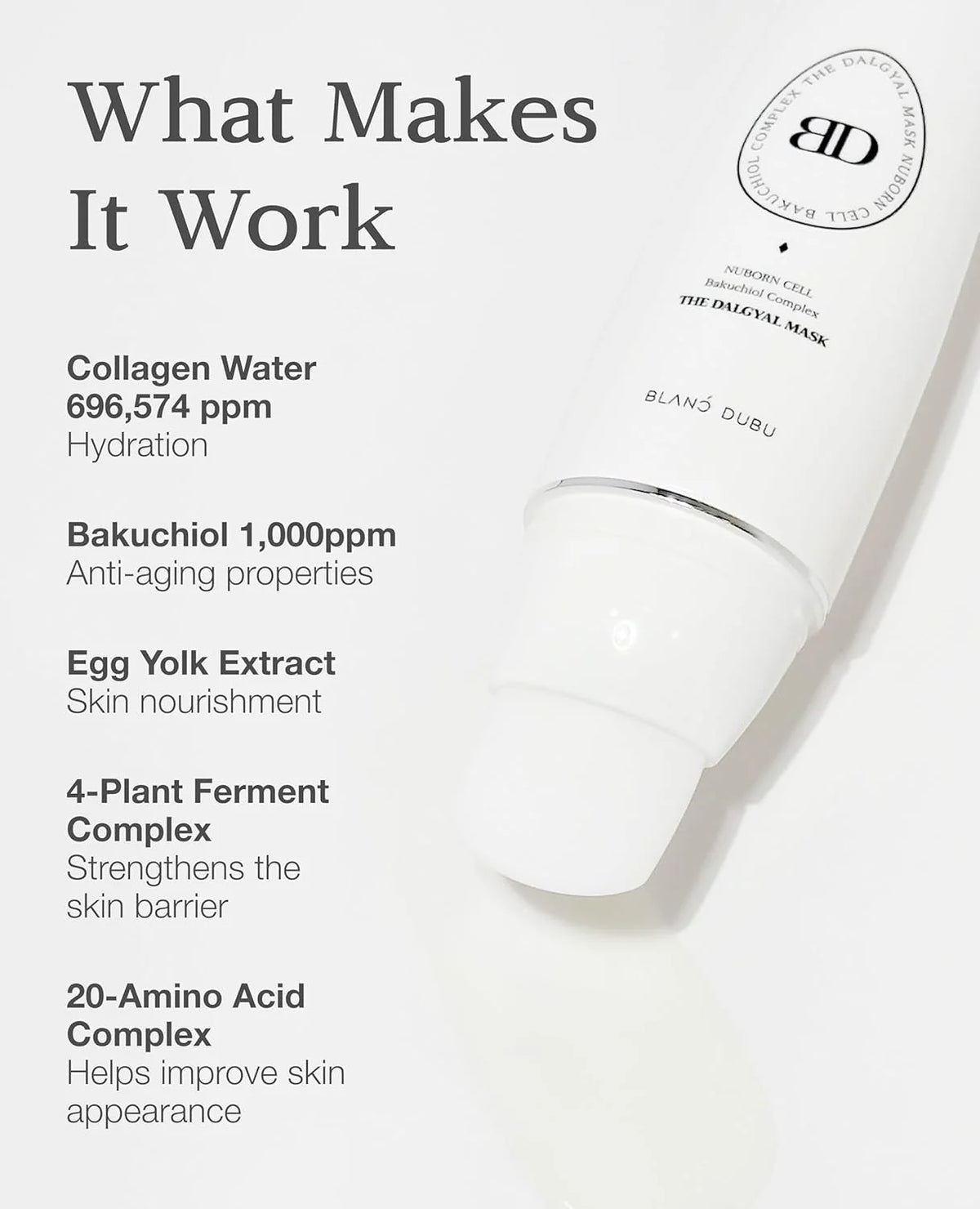 Blanc Dubu Nuborn Cell Bakuchiol Complex The Dalgyal Mask | 65mL Firming Peel-Off Mask