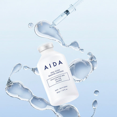 AIDA Hyal Glow Booster Ampoule 20ml | Galactomyces Hydrating & Brightening Serum for Smooth, Radiant Skin