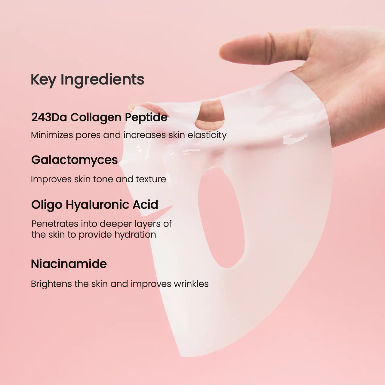 Biodance Bio-Collagen Real Deep Mask (1 Box / 4 Sheets) | K-Beauty 243Da Low Molecular Collagen Overnight Hydrogel Mask