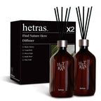 HETRAS Premium Diffuser - Namsan (500ml × 2pk) | Long-Lasting Home Fragrance Reed Diffuser Set