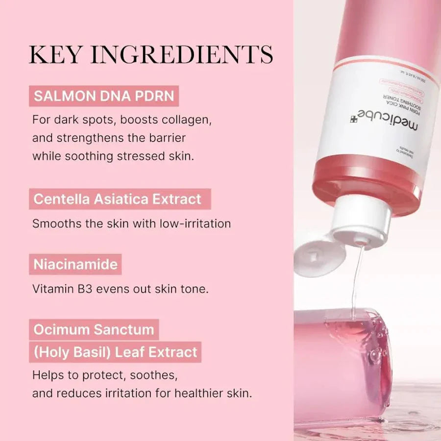 [Medicube] Salmon DNA PDRN Pink CICA Soothing Toner (250ml/8.45fl.oz)